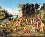 Lorenzo  Costa Allegory of the Court of Isabella d'Este USA oil painting reproduction